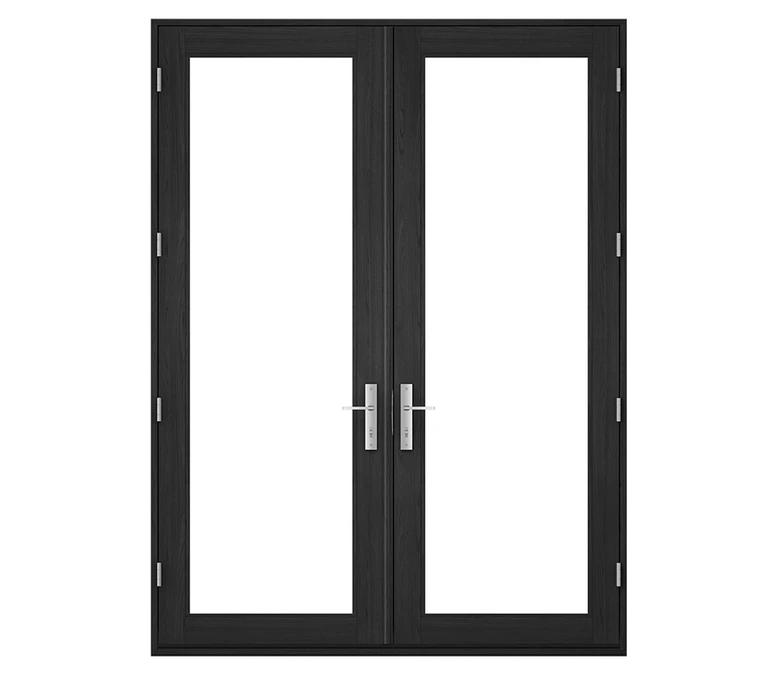 Pella Reserve Contemporary Wood Hinged Patio Door in Crystal Lake